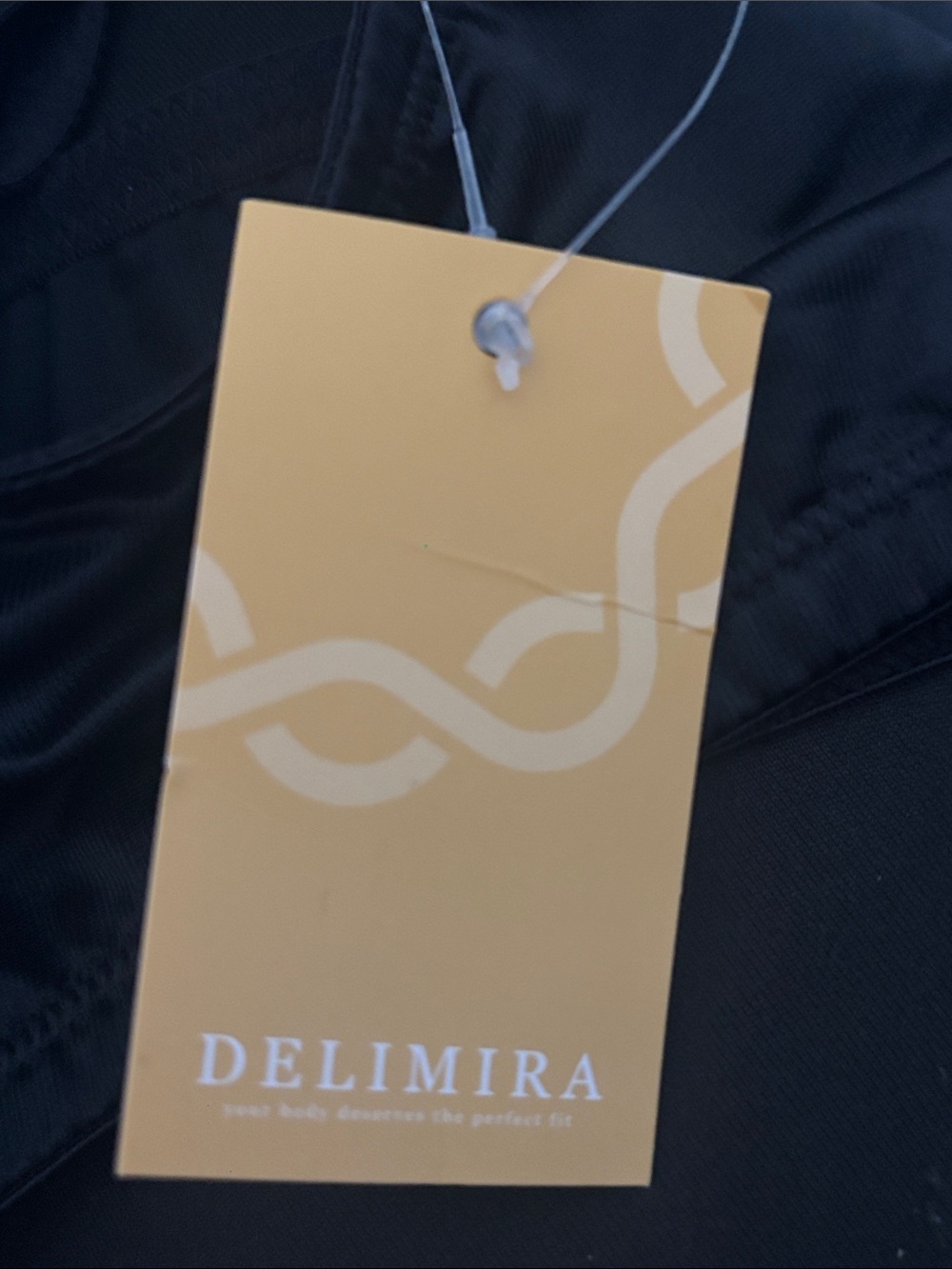 NWT Delimira Black Front Close Racerback Full Coverage Underwire Bra -Size 40 B - Picture 2 of 5